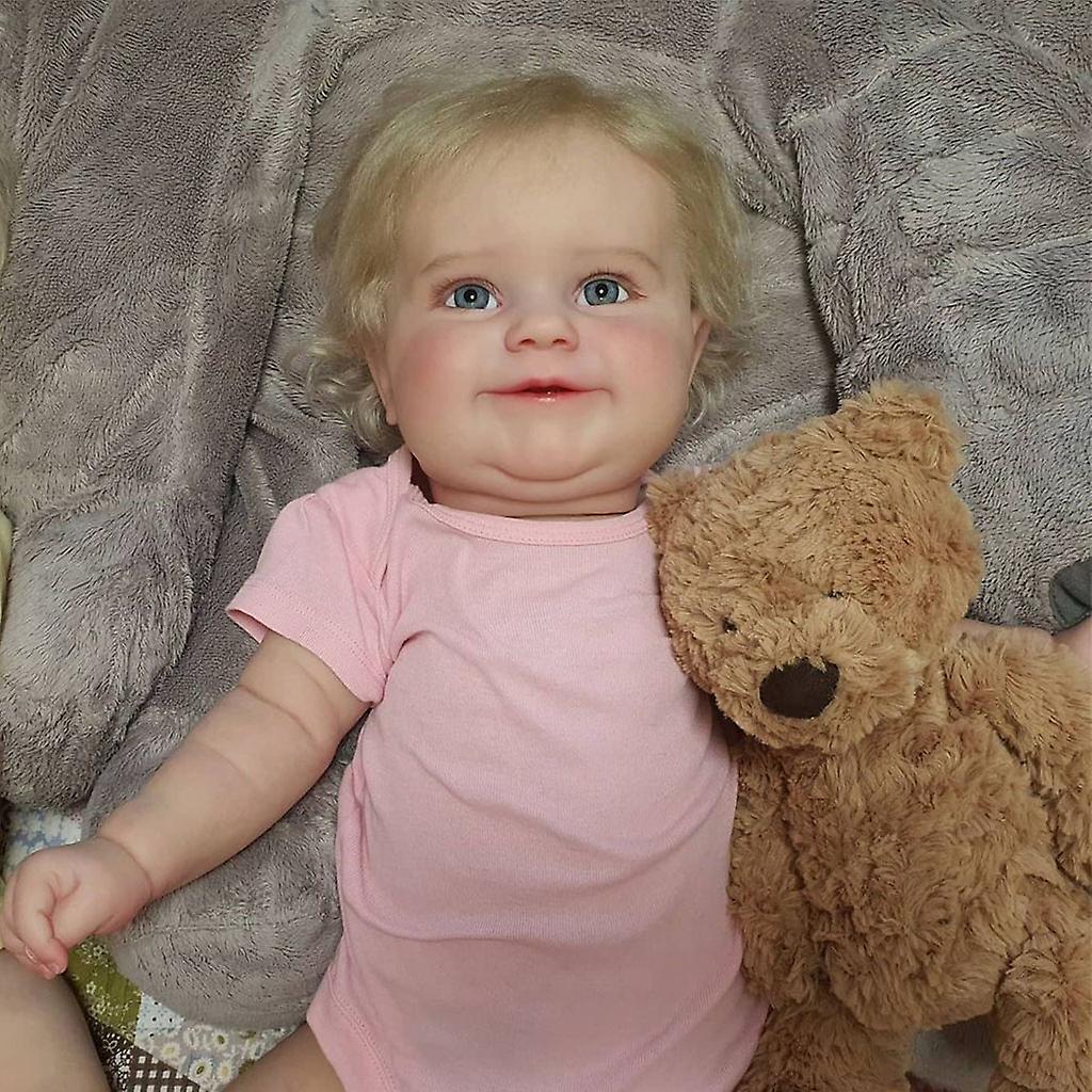 Reborn Girl 20" Soft Weighted Body Lifelike Cute Handmade Silicone Reborn Doll Set, Gift for Kids